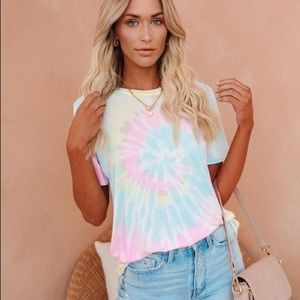 ViciDolls Peace & Love Oversized Tie Dye Tee